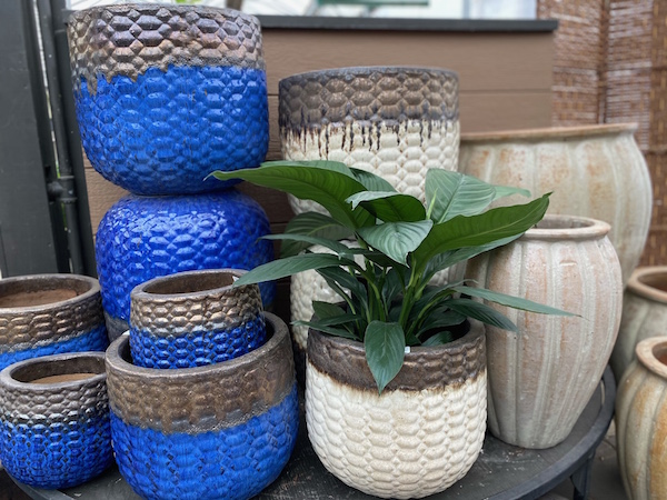ceramic pots at Greenland Garden Centre