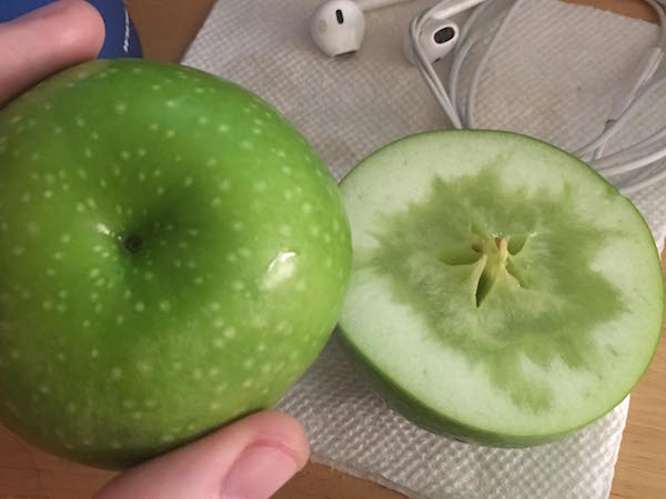 water core on apple